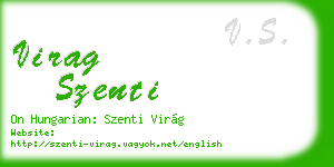 virag szenti business card